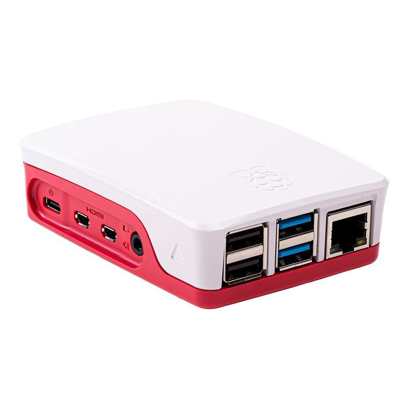 Joy-IT Raspberry Pi 4 B ház - Fehér/Piros (RB-CASEP4+06W)